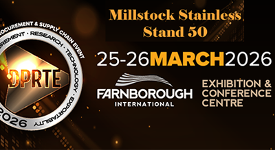 Millstock Stainless Limited exhibiting at the DPRTE Show in Farnborough on 25–26 March 2026